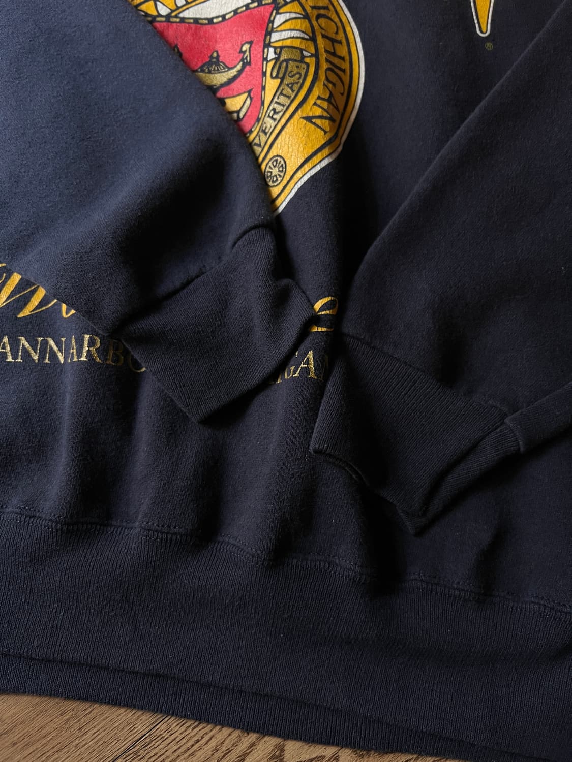 [XL]90's Made in USA 미시간 유니버시티 네이비 스웻셔츠 상품이미지5