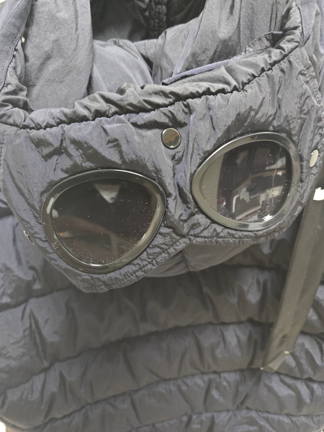 cp컴퍼니 크롬R 덕다운 점퍼 고글 패딩 L 100~105 이클립스 블루 상품이미지5