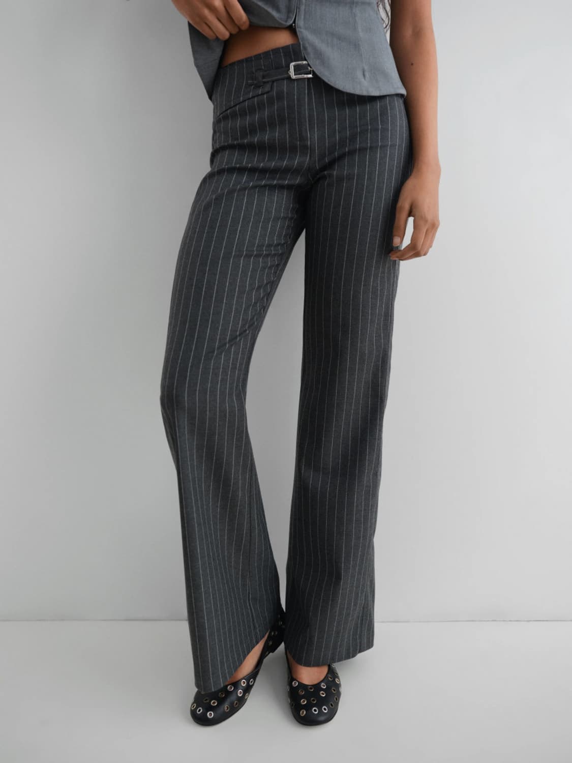 [36,38]기마구아스 Nicole 니콜 테일러 팬츠/그레이 상품이미지3