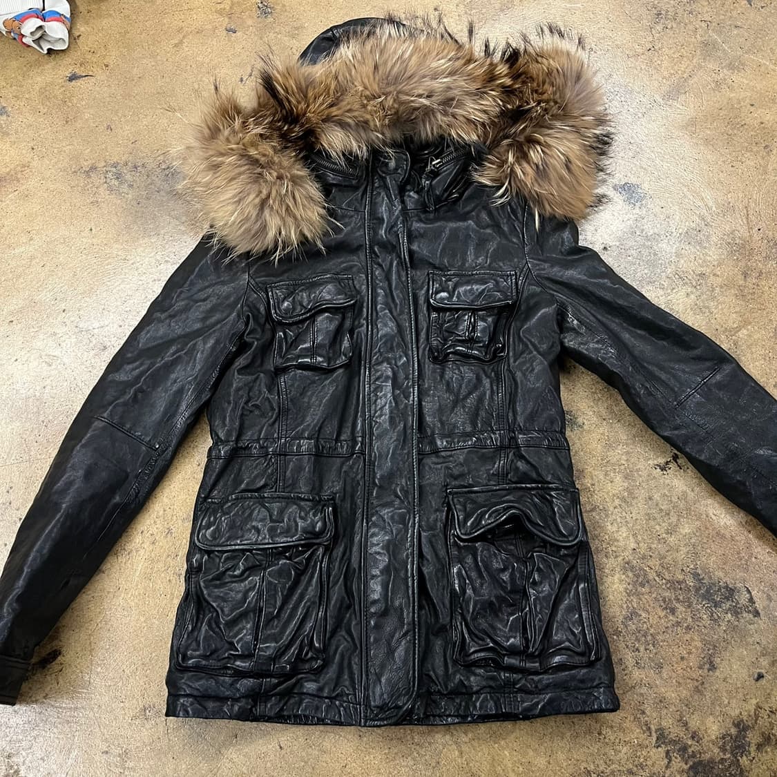 [정품/55] 빈티지 여성 양가죽자켓 b18 상품이미지3