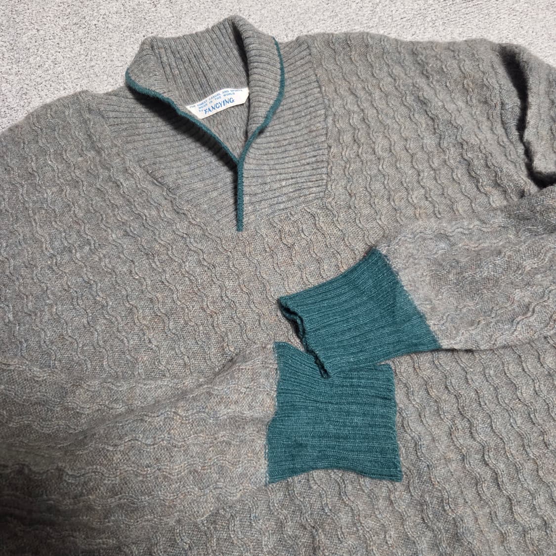 Fancying 재팬 숄 니트 스웨터 L(100) 상품이미지2