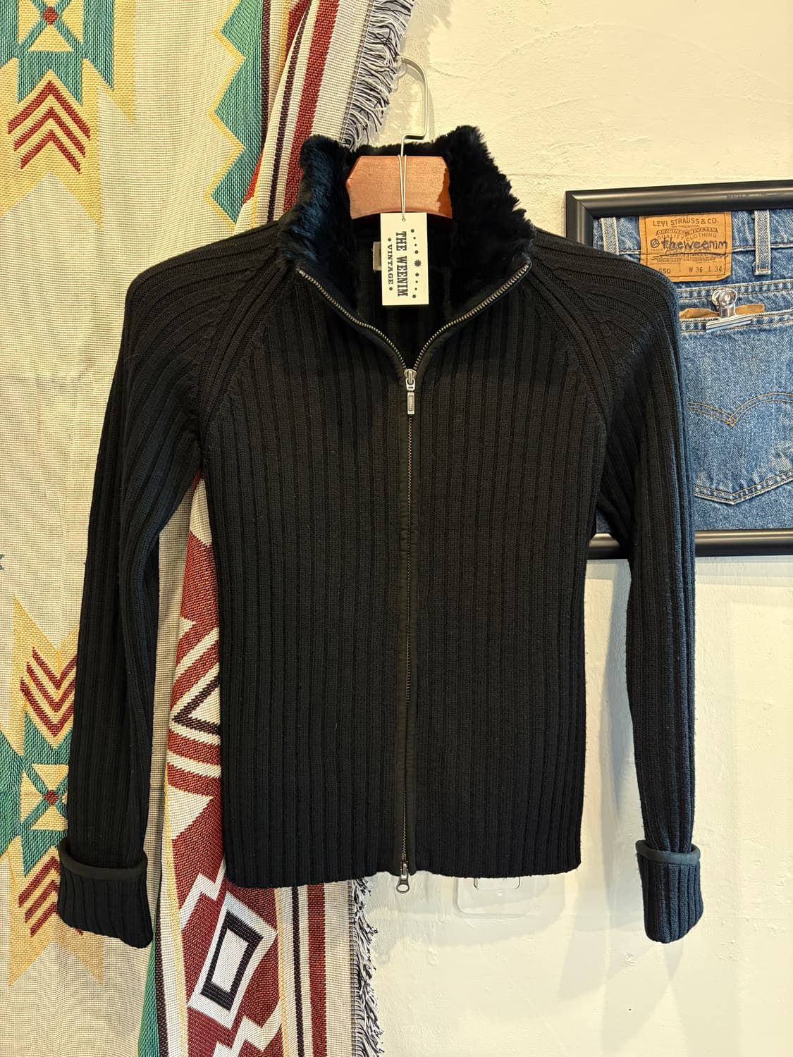 BRAHMIN 울 100% 니트집업 상품이미지2