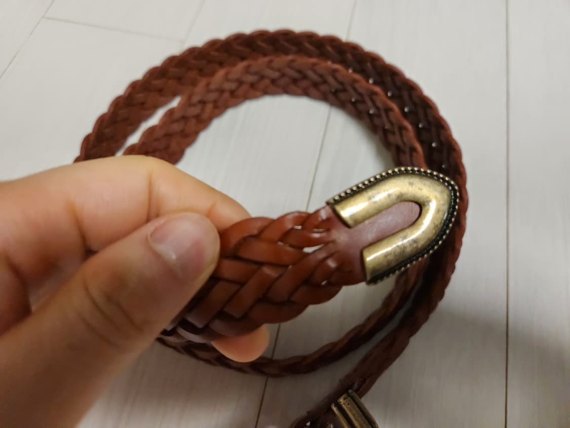 지오다노 웨스턴 레더 브라운 벨트 상품이미지3