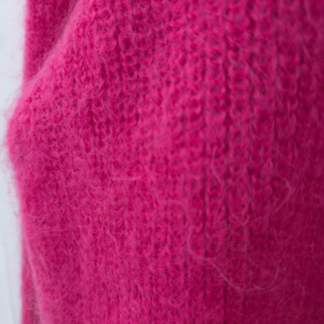 CASTEL ROMANI 핫핑크 키드모헤어 세일러카라 니트가디건 상품이미지8