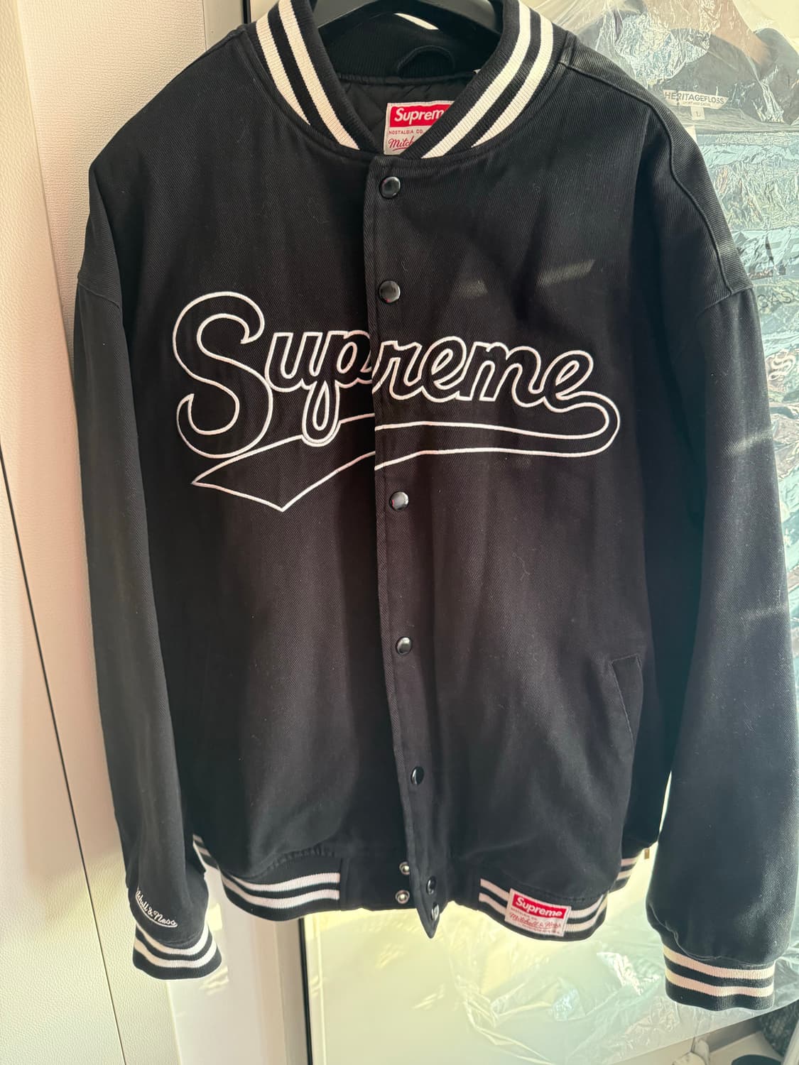 슈프림 미첼엔네스 도우보이 바시티 자켓 상품이미지1