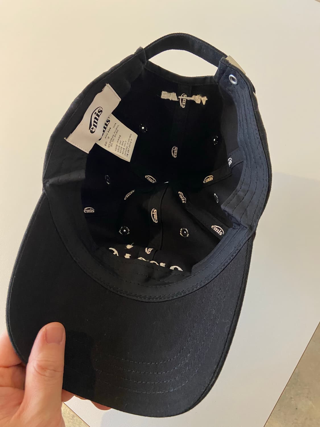 emis  아플리케 블랙 볼캡 상품이미지4