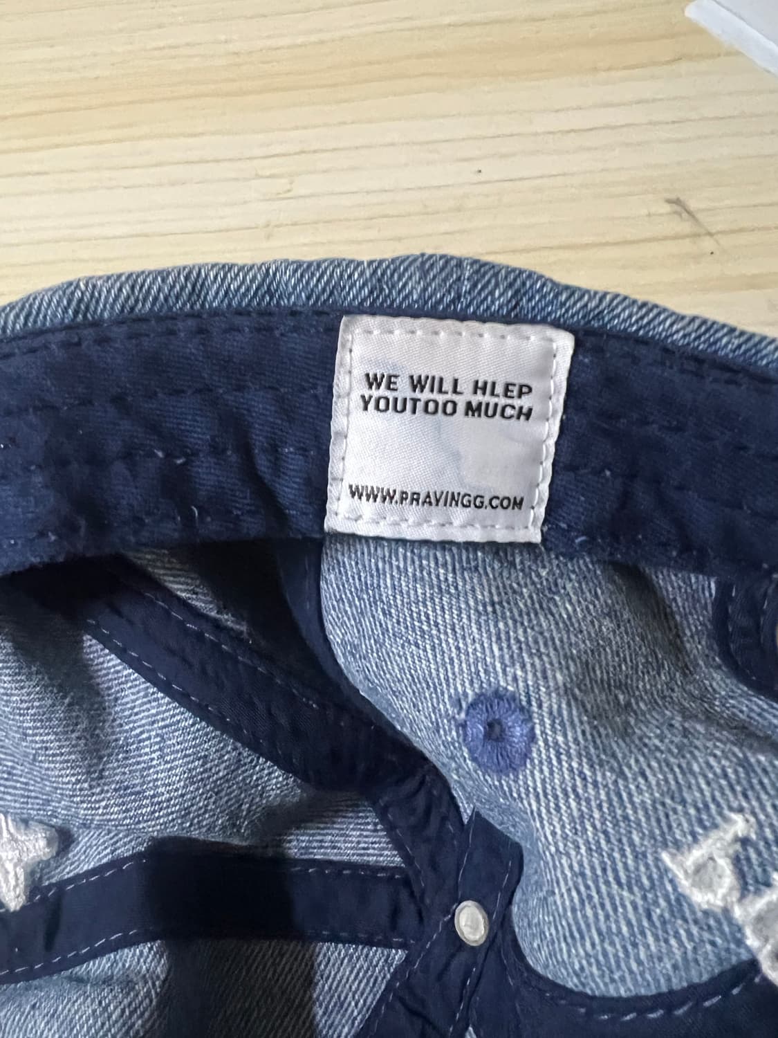 Praying denim cap 상품이미지3