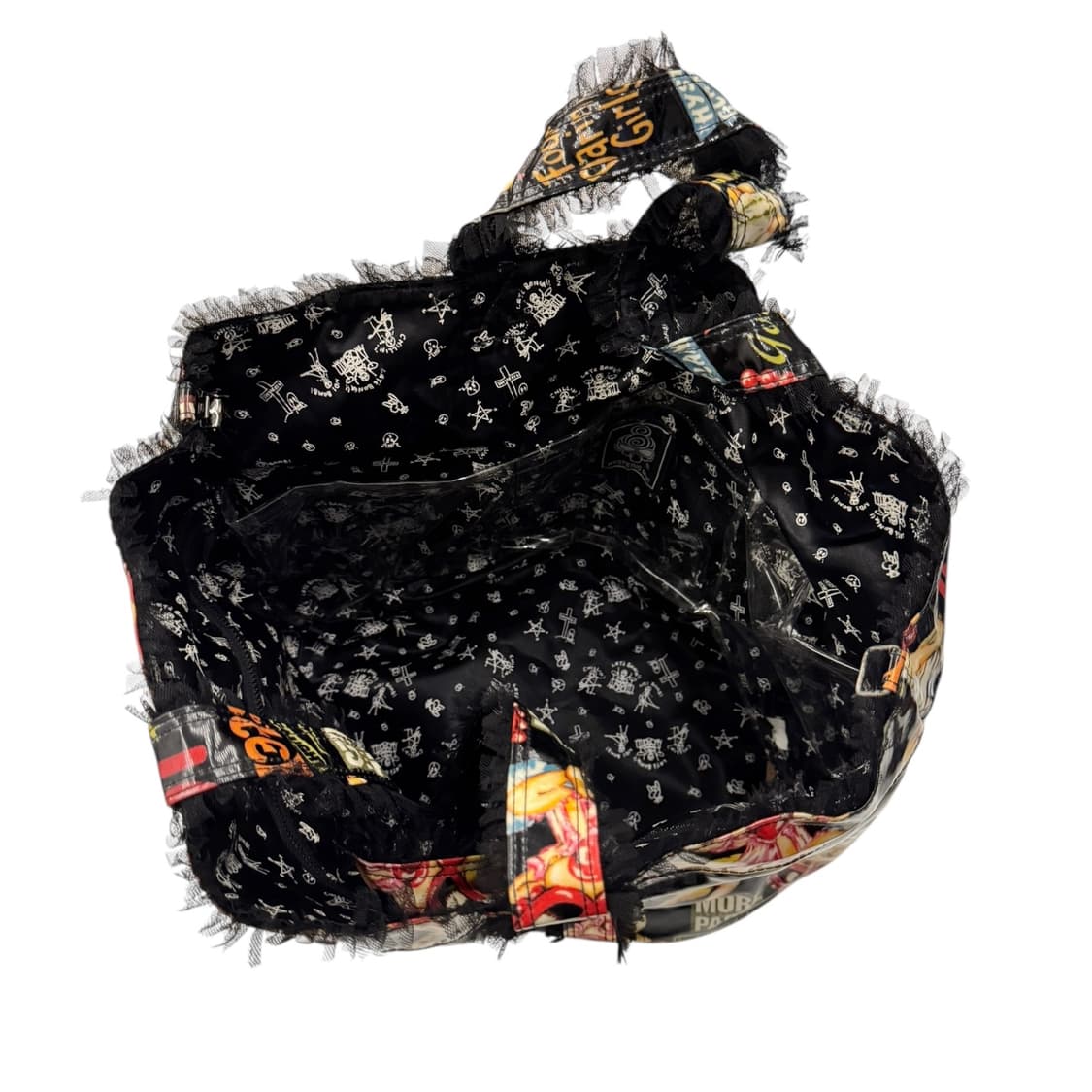 히스테릭글래머 PVC 프릴 레이스 숄더백 블랙 상품이미지8