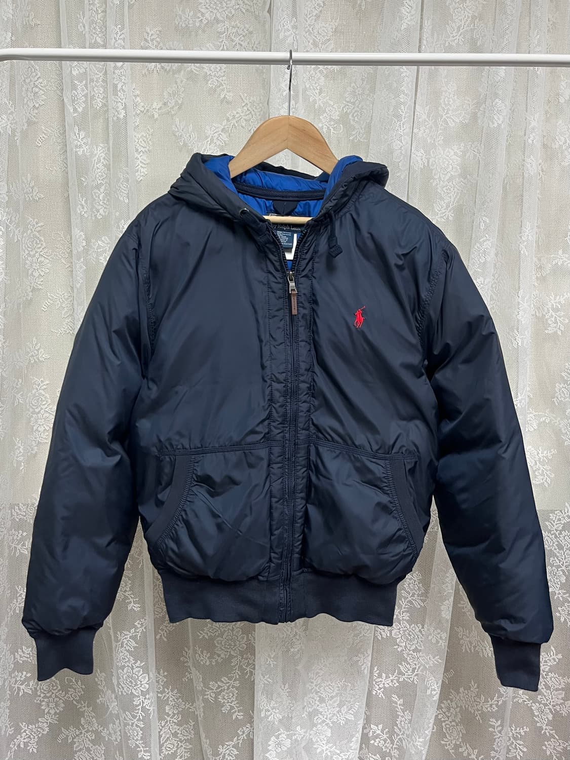 S) 폴로 랄프로렌 덕다운 숏패딩 네이비 상품이미지1