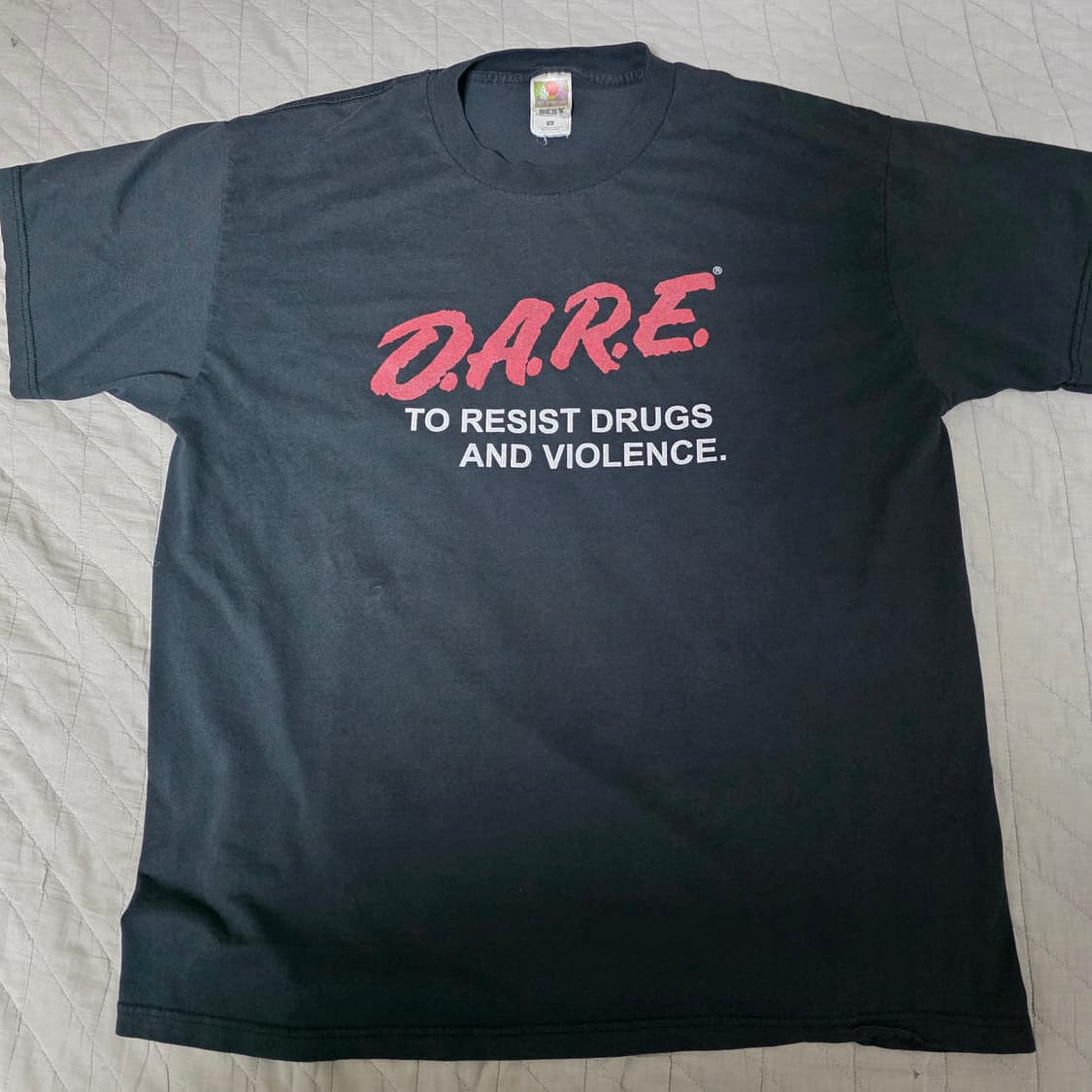 [XL] 90s 빈티지 DARE 티셔츠 블랙 ver. 페이딩 상품이미지1