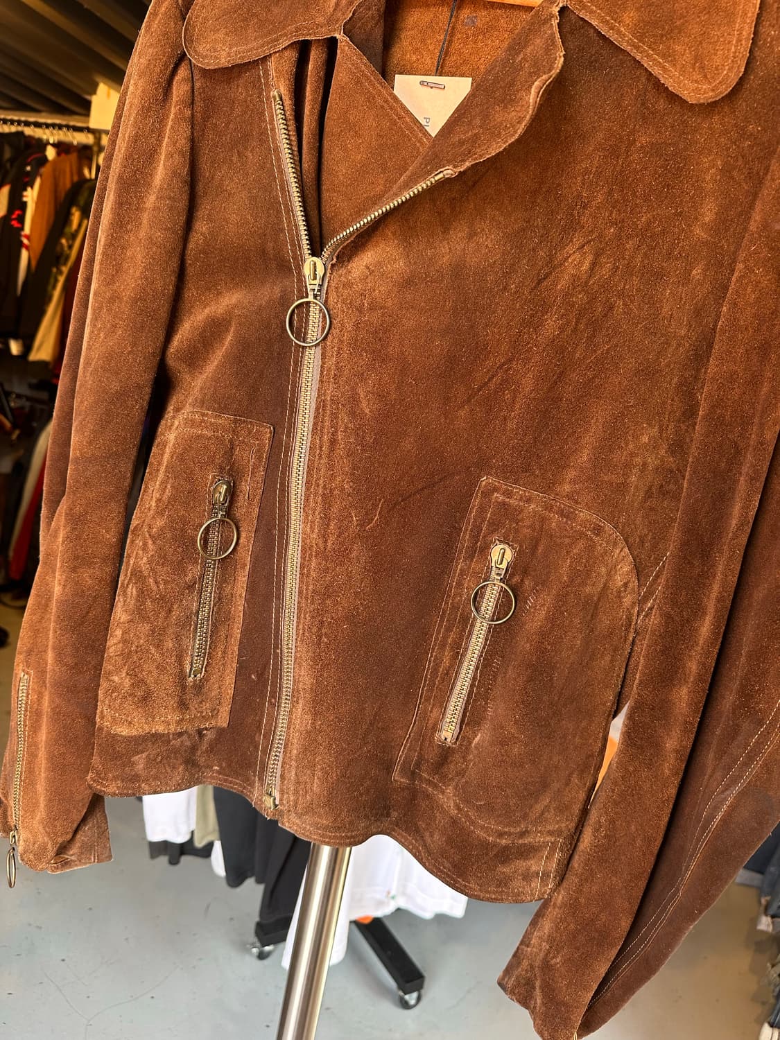 헤비 리얼레더 스웨이드 자켓 우먼스 상품이미지4