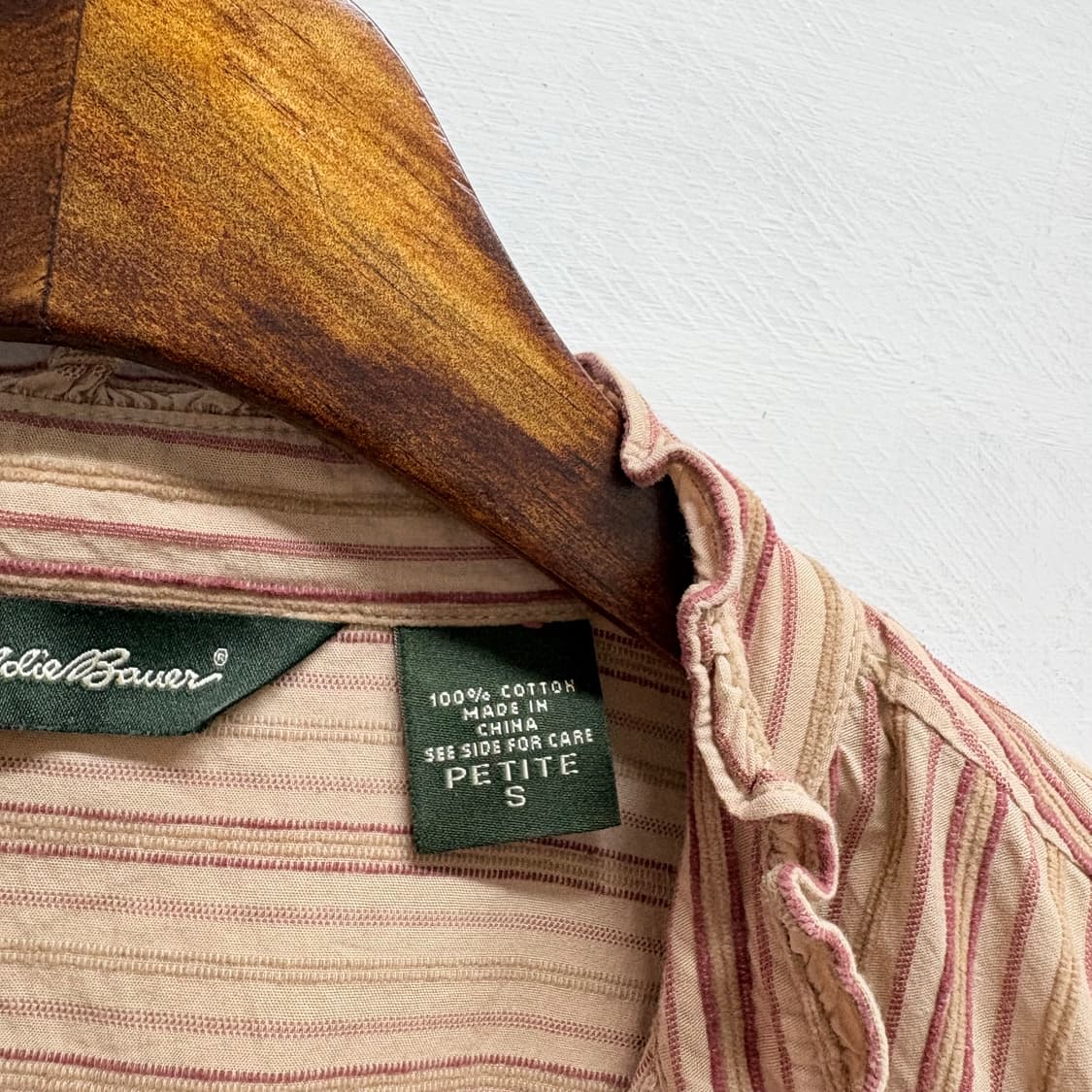 Eddie Bauer 에디바우어 스트라이프 웨스턴 프릴 셔츠 블라우스 S 상품이미지3