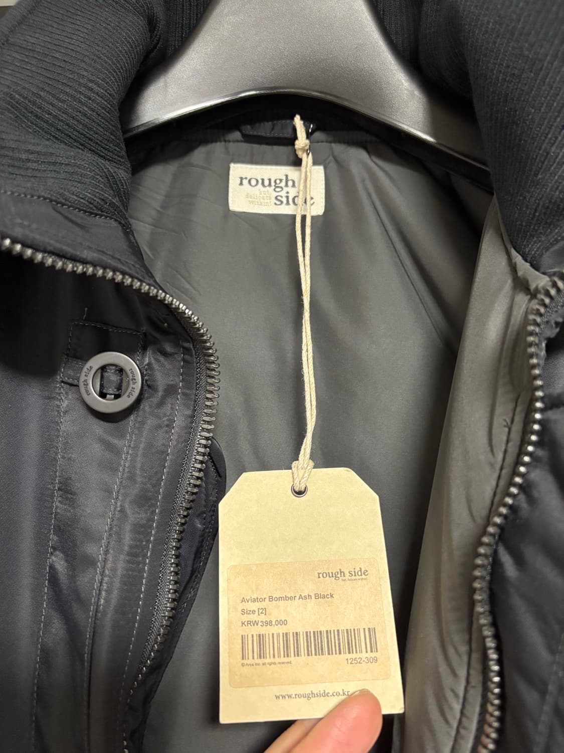 러프사이드 25FW 에비에이터(aviator) 봄버 애쉬 블랙 2사이즈 상품이미지3