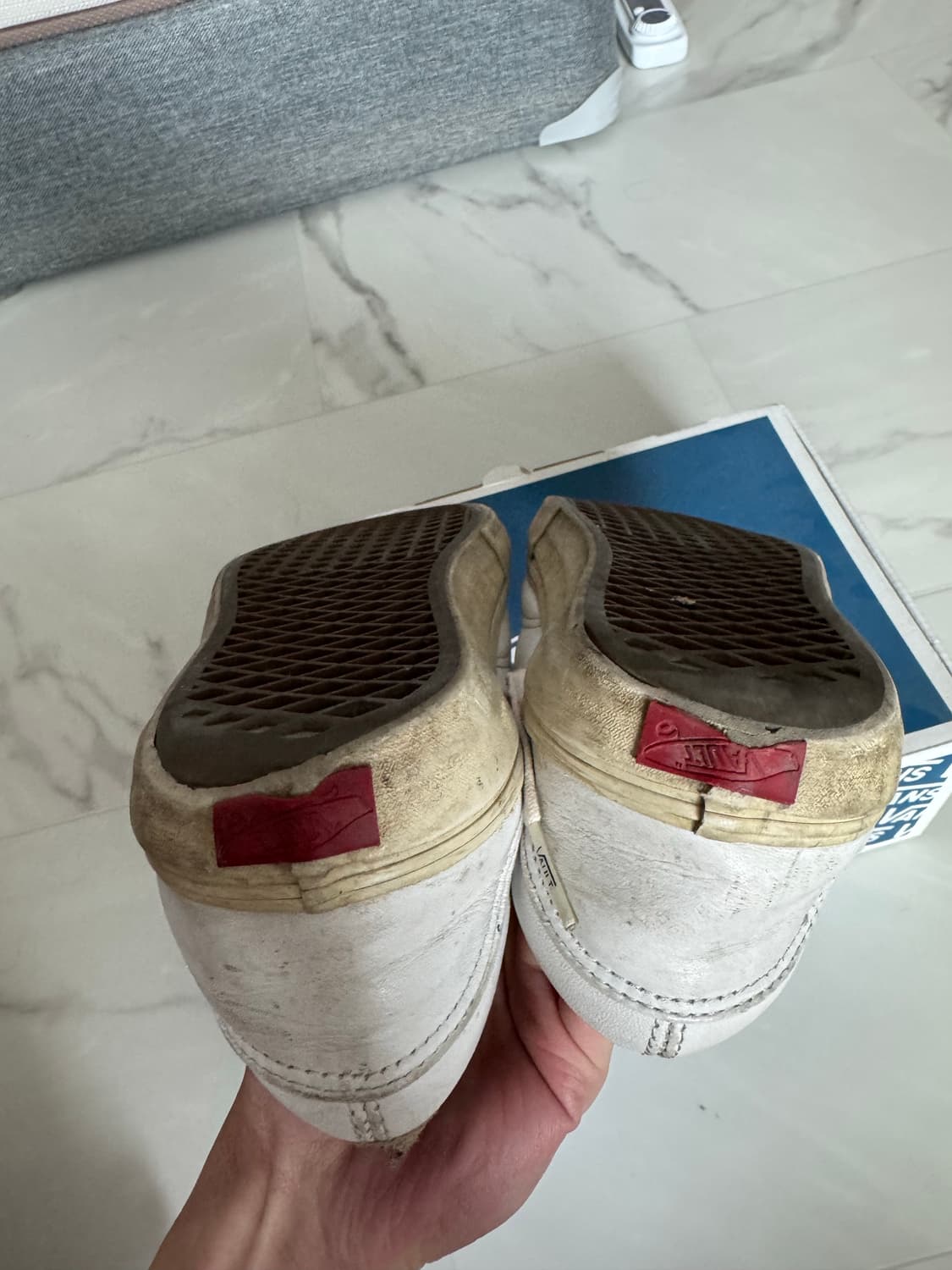 반스 빈티지 올드스쿨 볼트 LX 레더 화이트 상품이미지2