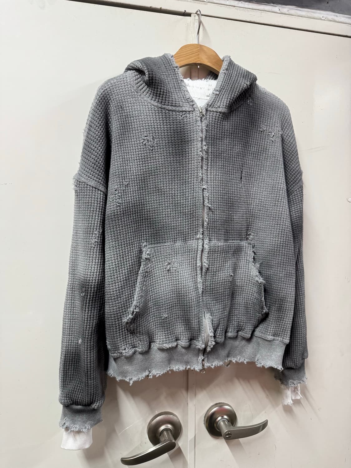 빈티지 와플 후드집업 상품이미지2