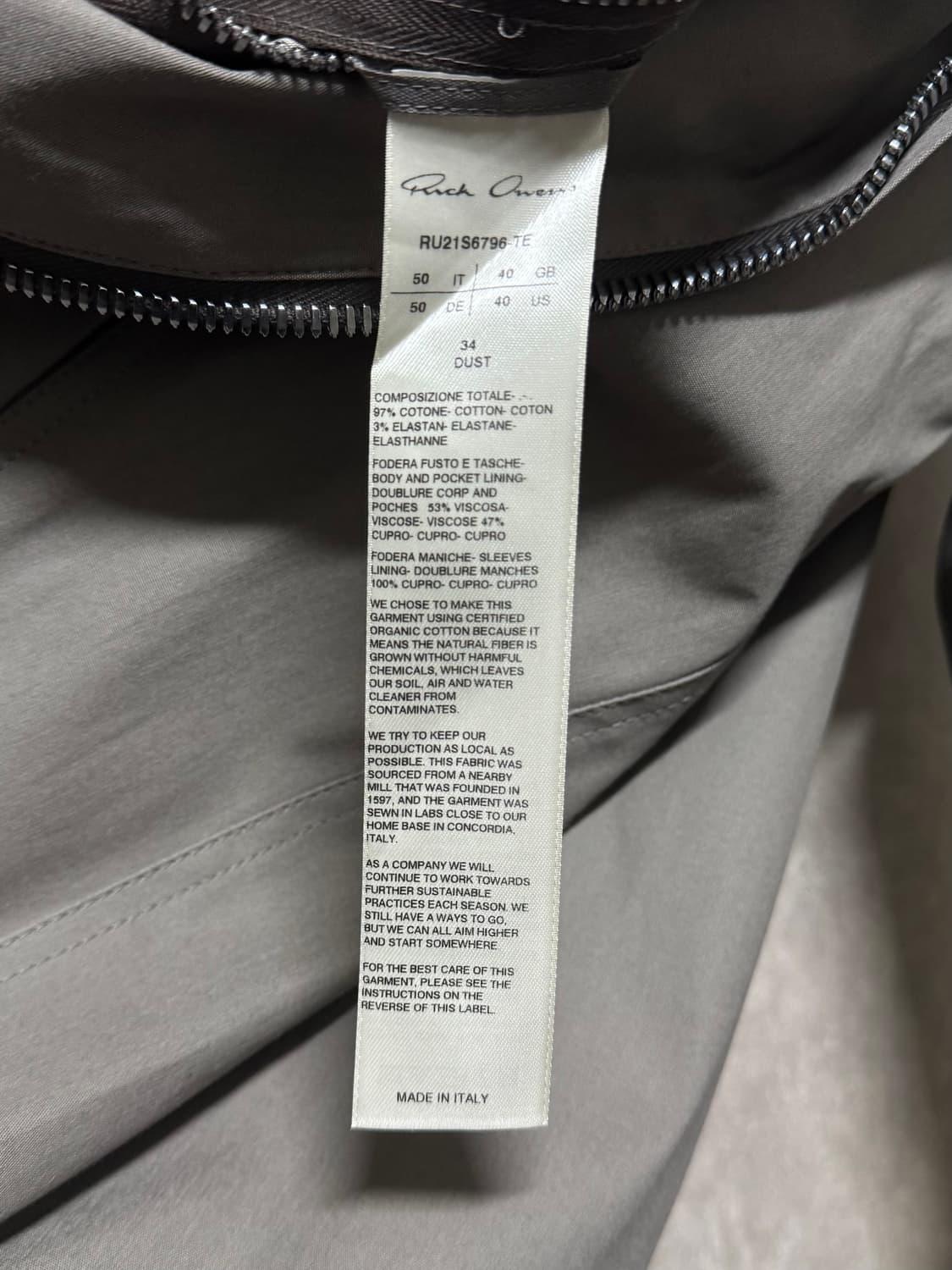 50 / Rick Owens 릭오웬스 카라 집업 자켓 상품이미지4