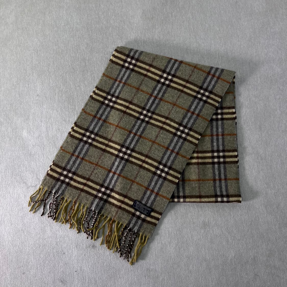 버버리 노바체크 램스울 그린 머플러  상품이미지1