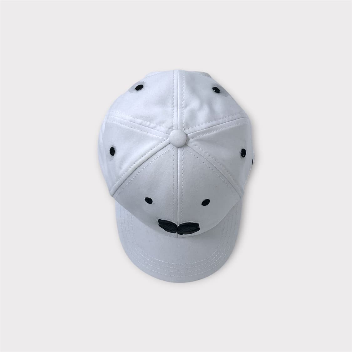 블랙 클로버 자수 화이트 볼캡 (1774) 상품이미지6