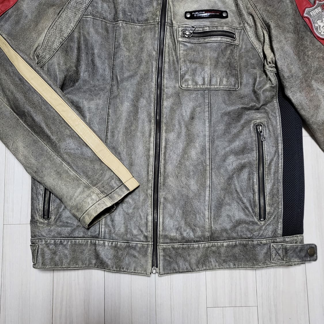 (2XL) FUBU 가죽자켓  푸부 레더자켓 빈티지 레이싱자켓 상품이미지10