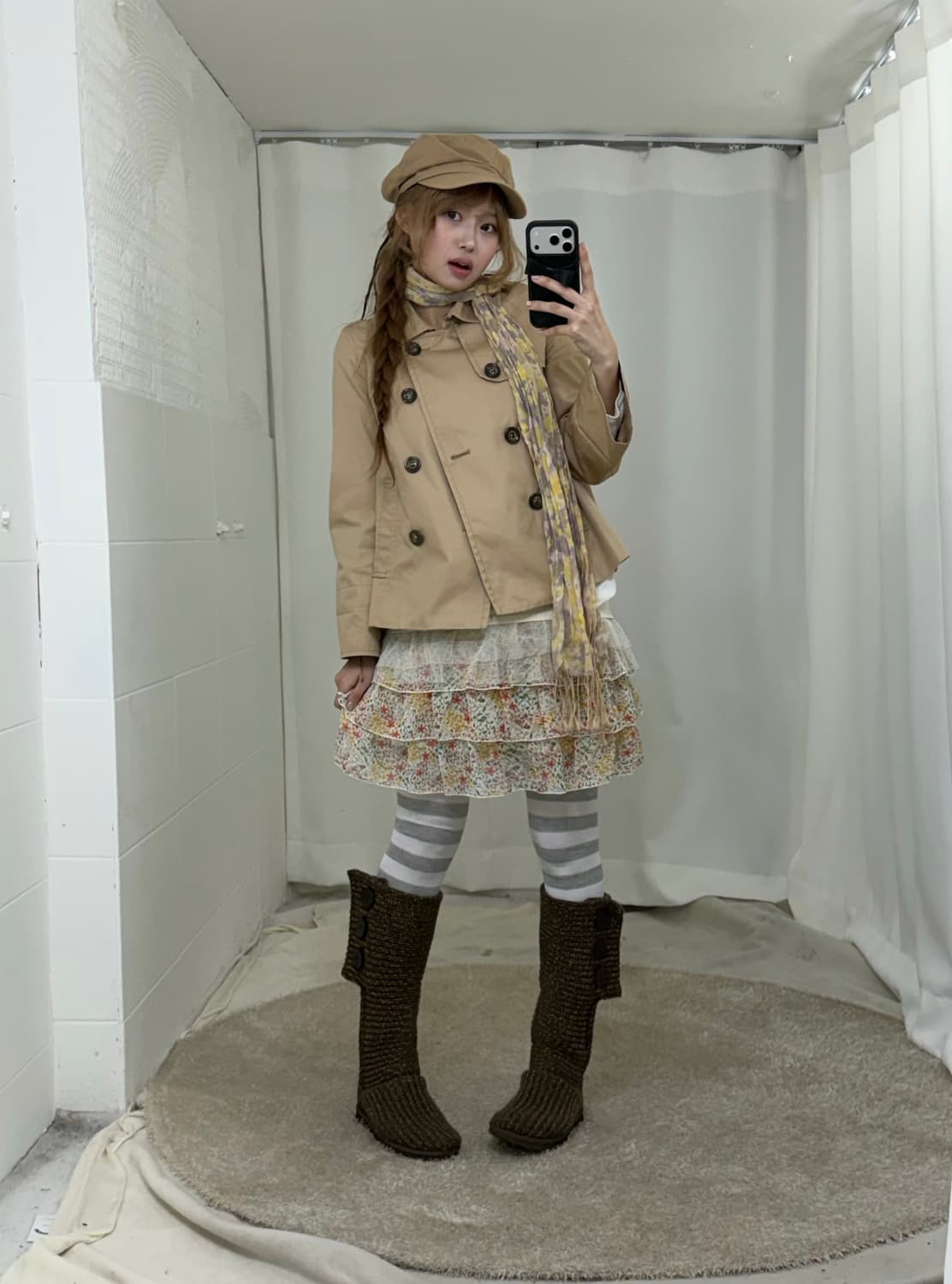 베이지 화이트 페어리 니혼진 코디세트 상품이미지1