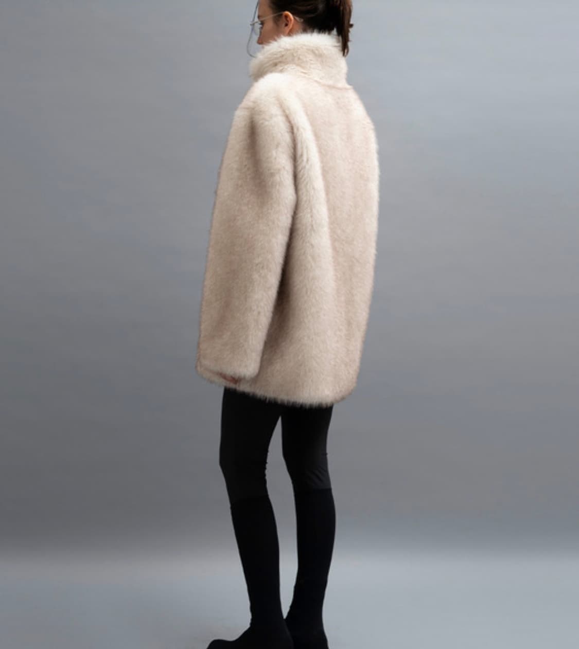 더포르타 소프트 퍼자켓 아이보리 상품이미지2