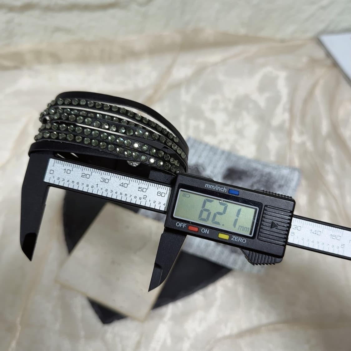 빈티지 가죽 큐빅 레이어드 팔찌 상품이미지2