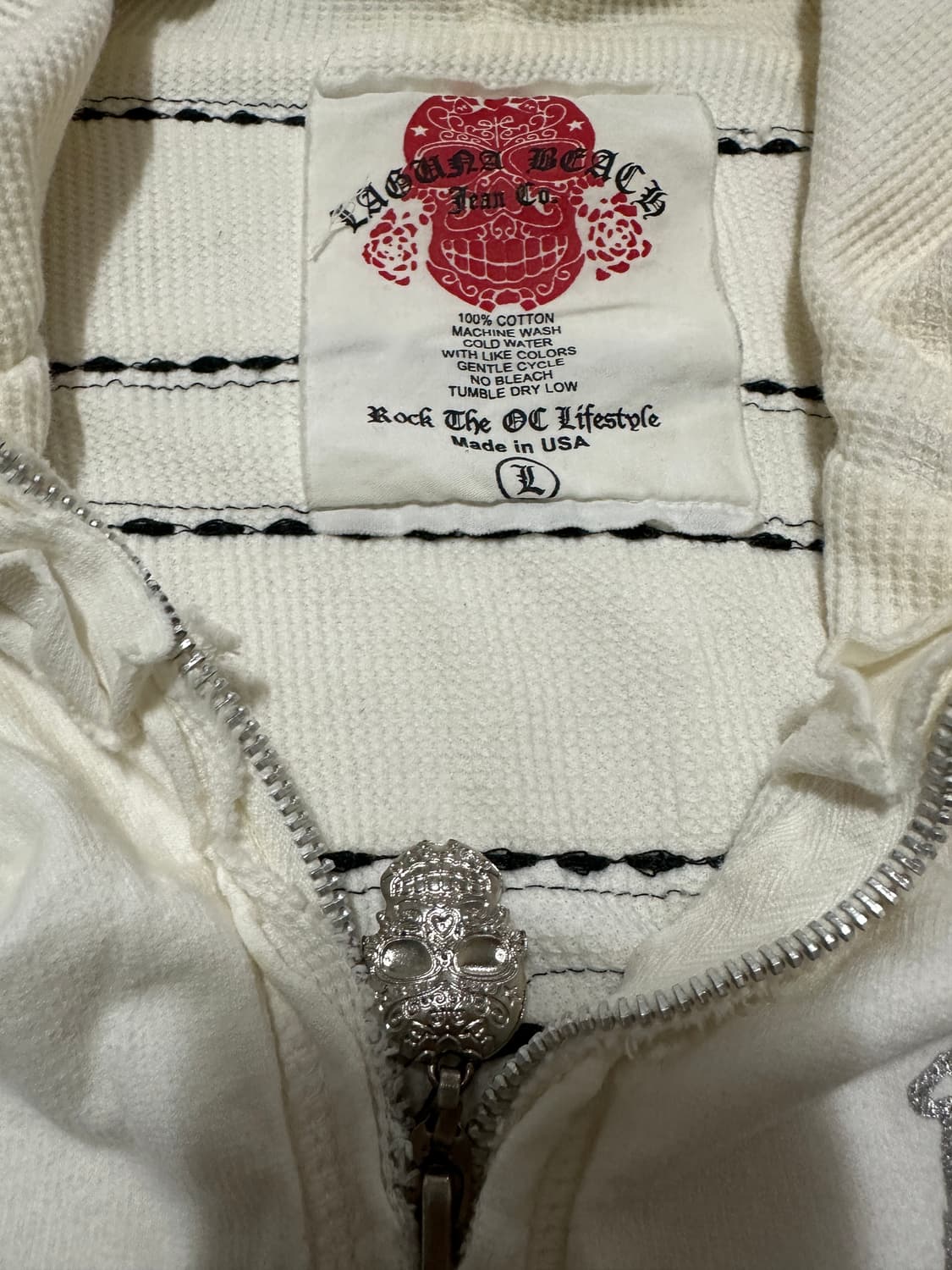 White punk rock vkei hood zip up 상품이미지7