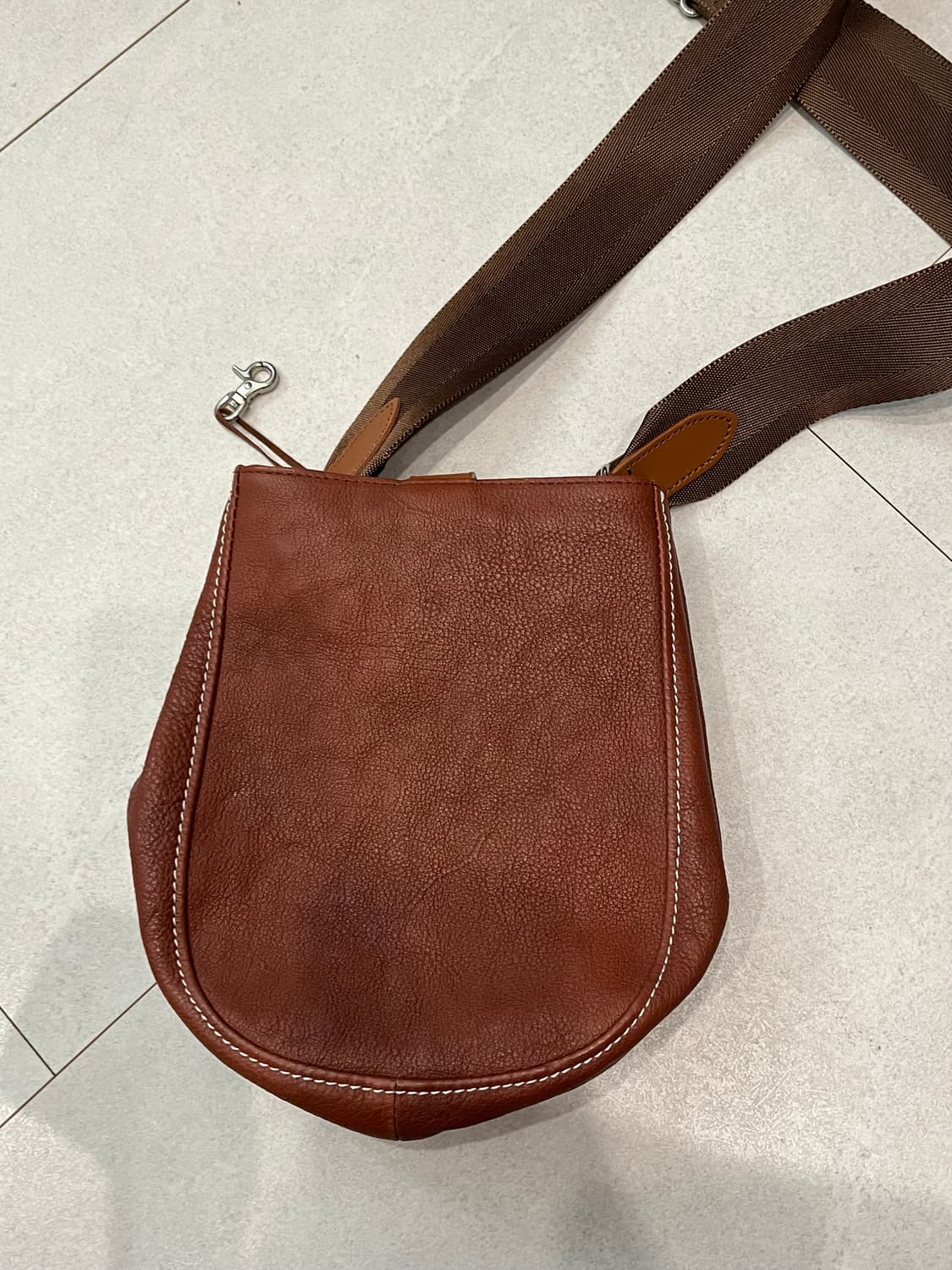 포터 시스코 레더 숄더 크로스백 브라운 상품이미지4