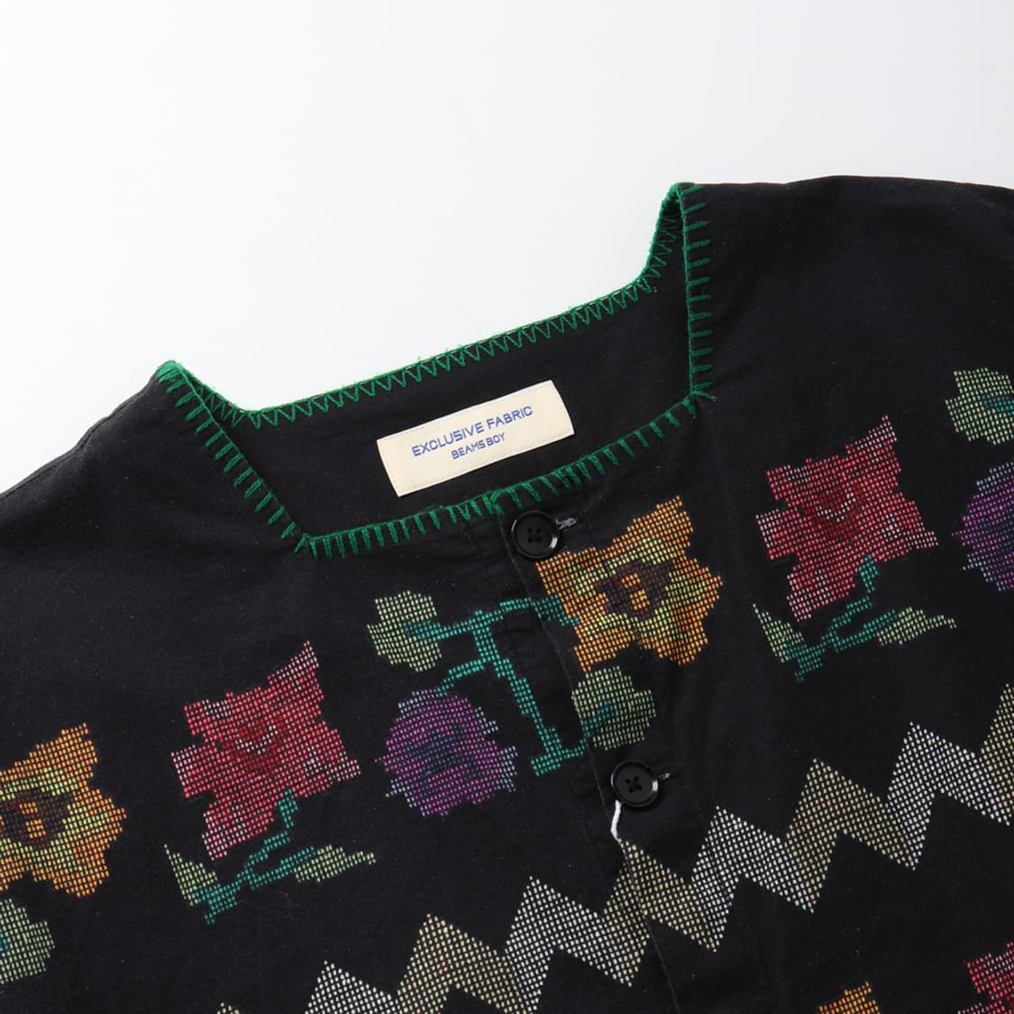 BEAMS BOY Flower Embroidered Print Shirt 상품이미지7