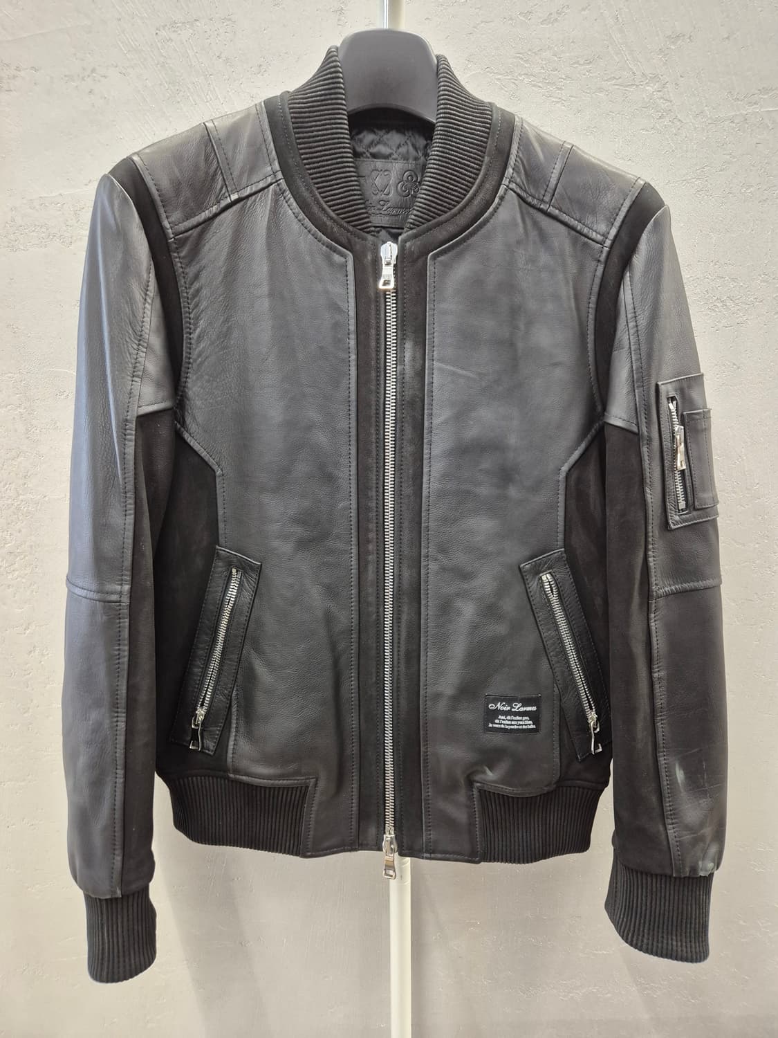 Noir Larmes 레더 봄버 자켓 상품이미지2