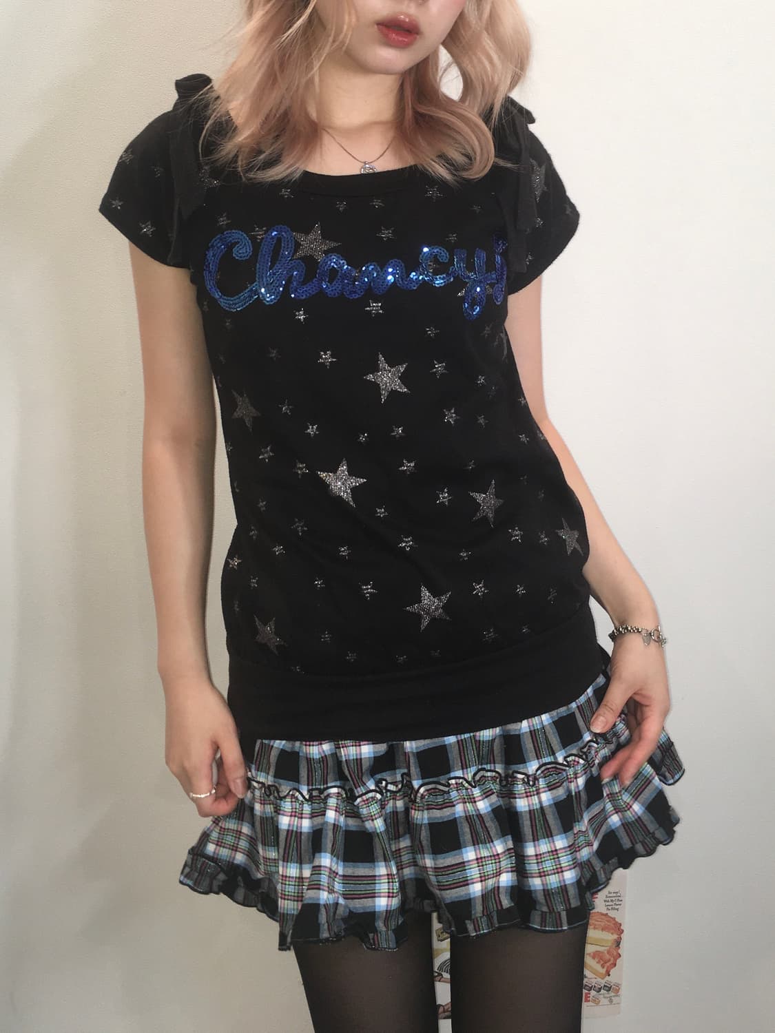 jpn vintage star off shoulder t shirt 상품이미지2