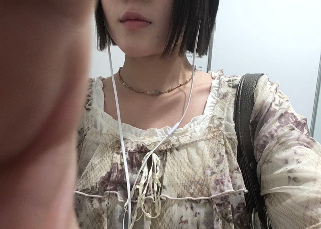 로사체리 장미 시스루 블라우스 상품이미지2