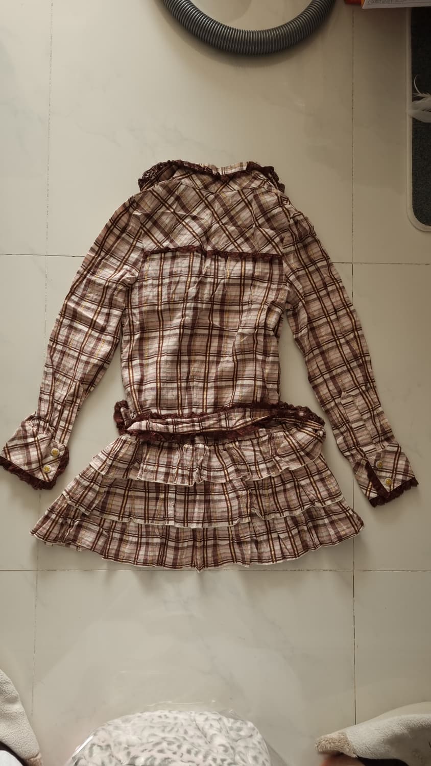 tralala 레이스 체크 원피스 상품이미지2