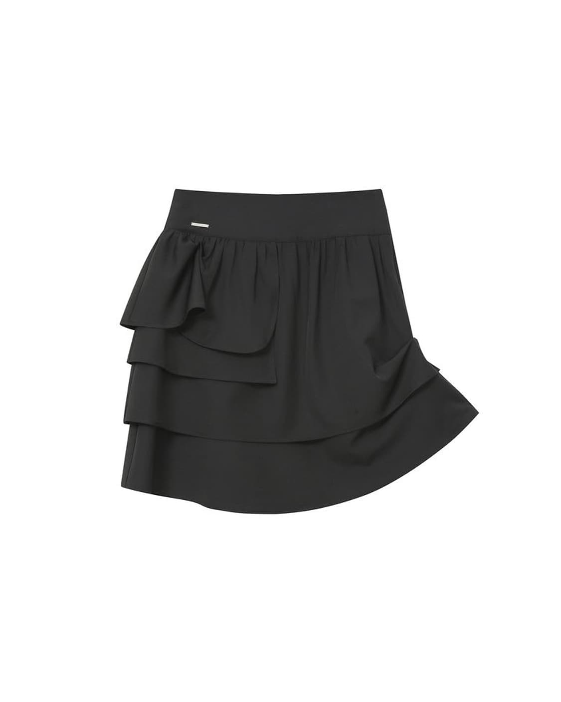 미세키 서울 언발란스 레이어드 미디 스커트 블랙 상품이미지2