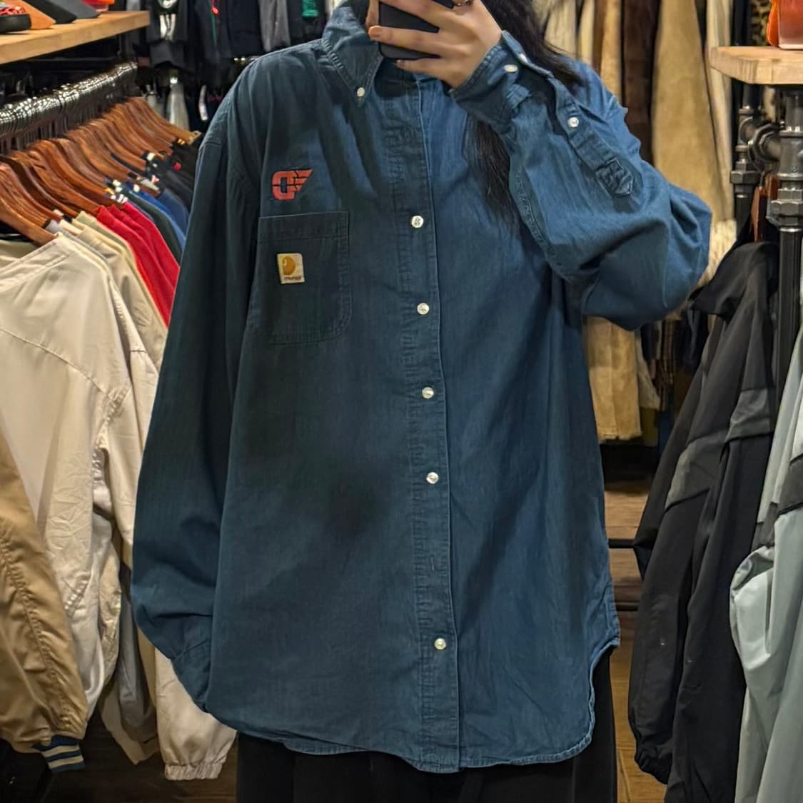 [HI] Carhartt 칼하트 긴팔셔츠 데님중청 상품이미지1