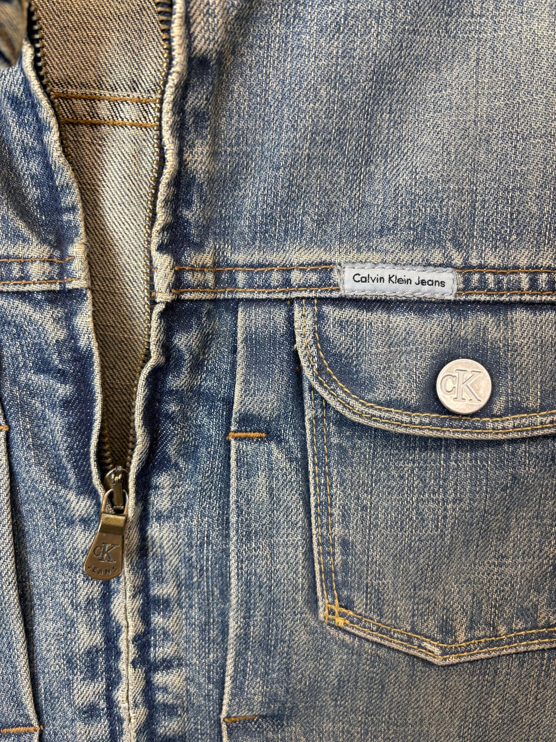 캘빈클라인 빈티지 집업 데님 자켓 상품이미지7