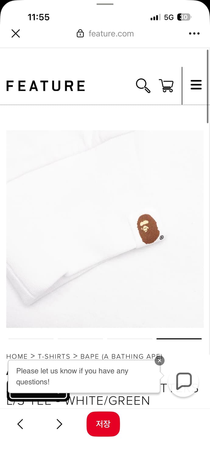 베이프 카모 일본 롱 슬리브 상품이미지2