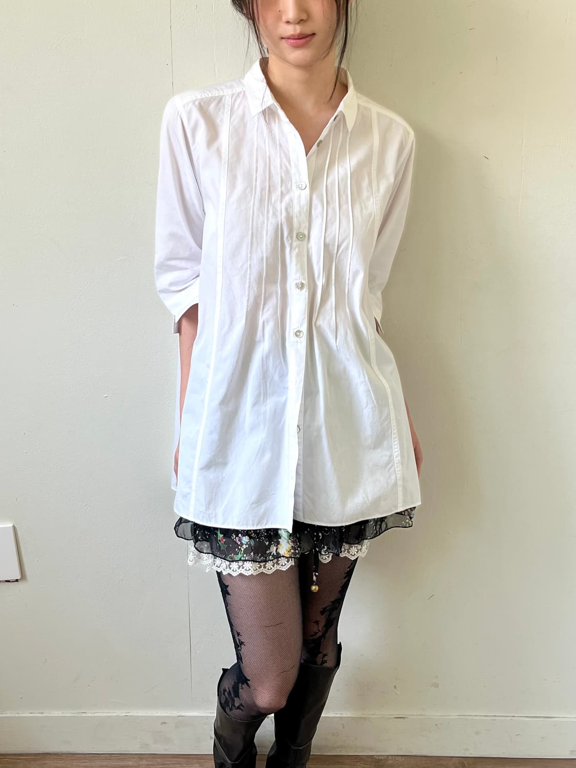 coulage 핀턱 셔츠 원피스 상품이미지6