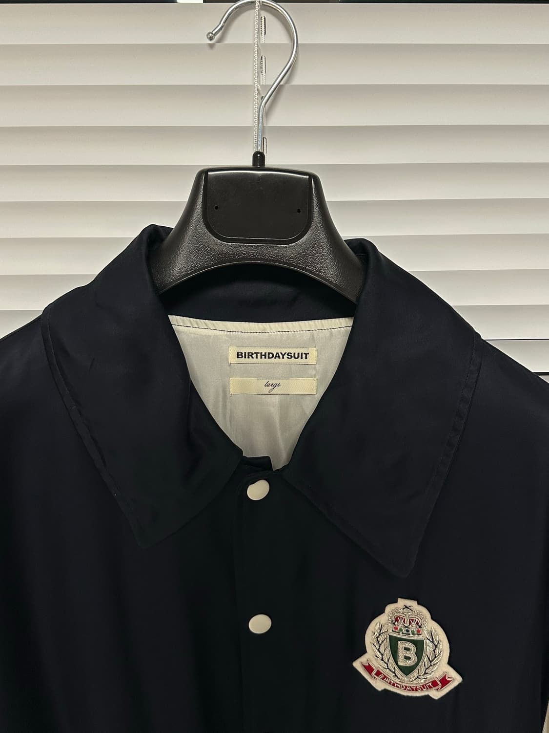 벌스데이수트 SATIN STADIUM JACKET (NAVY) 상품이미지4
