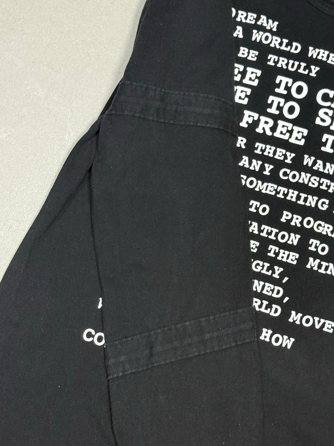 2009 꼼데가르송 자유를 향한 시 롱슬리브 티셔츠 상품이미지3