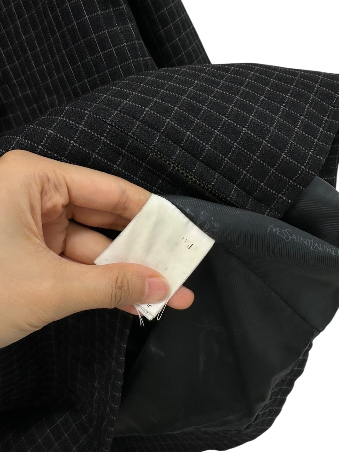 YSL 체크 자켓 블랙 (L~XL) 상품이미지10