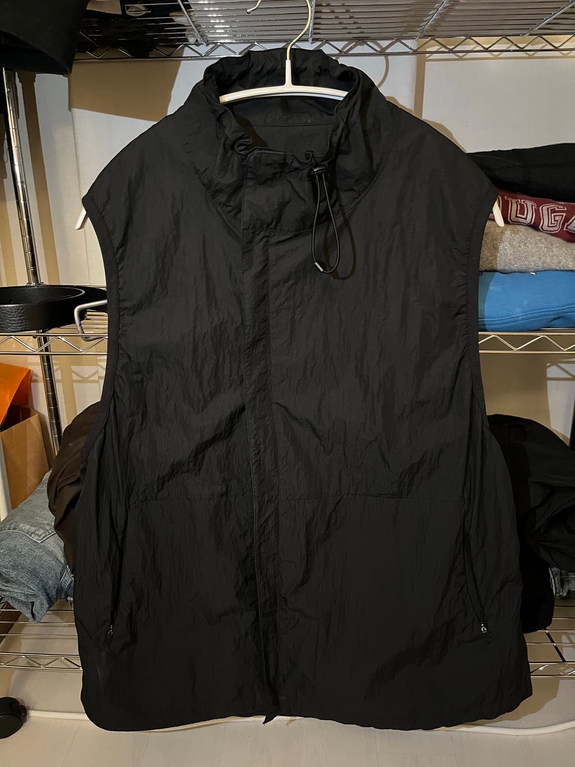 hatchingroom nylon vest / bk (os) 상품이미지1