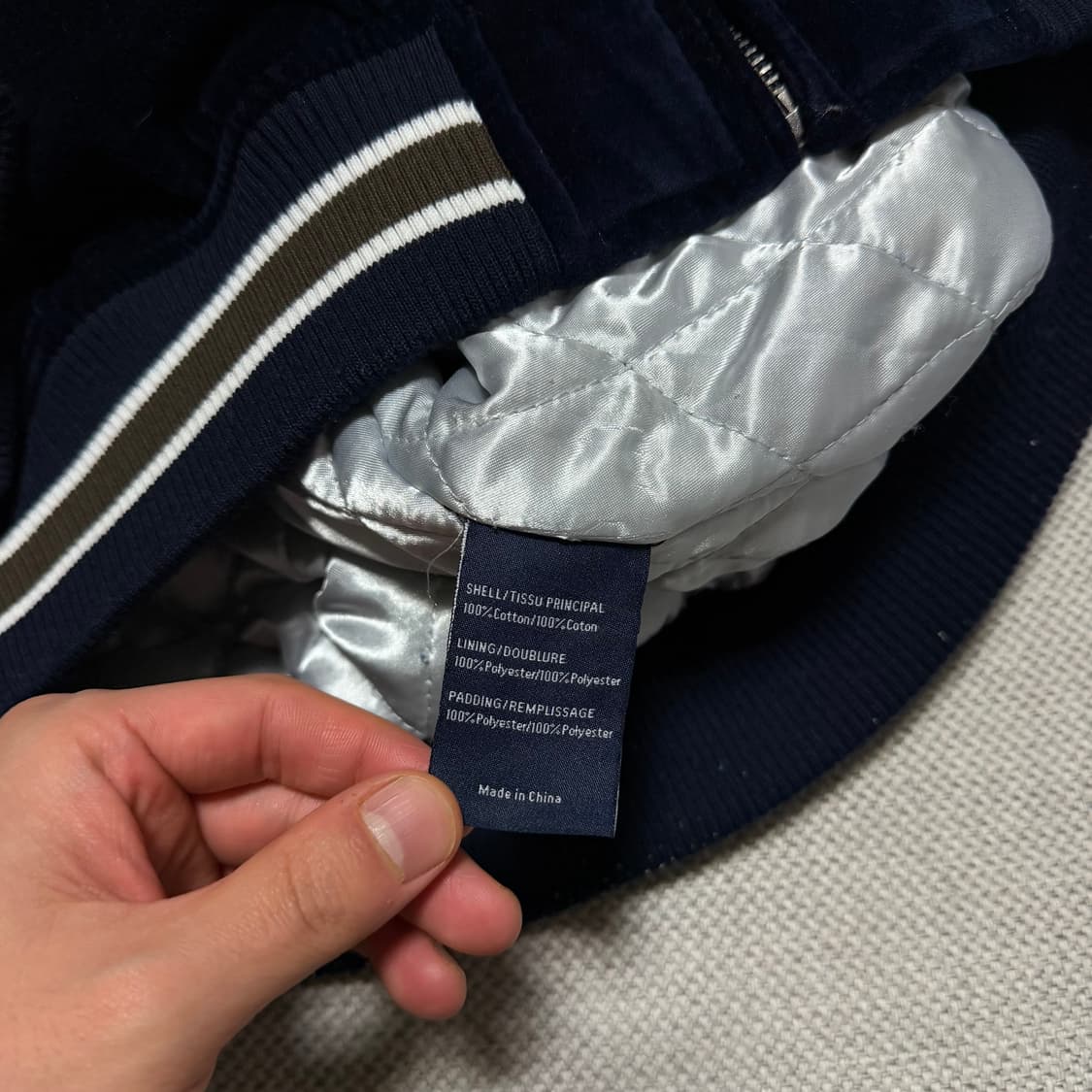 SCHOTT 쇼트 벨벳 바시티 자켓 상품이미지4