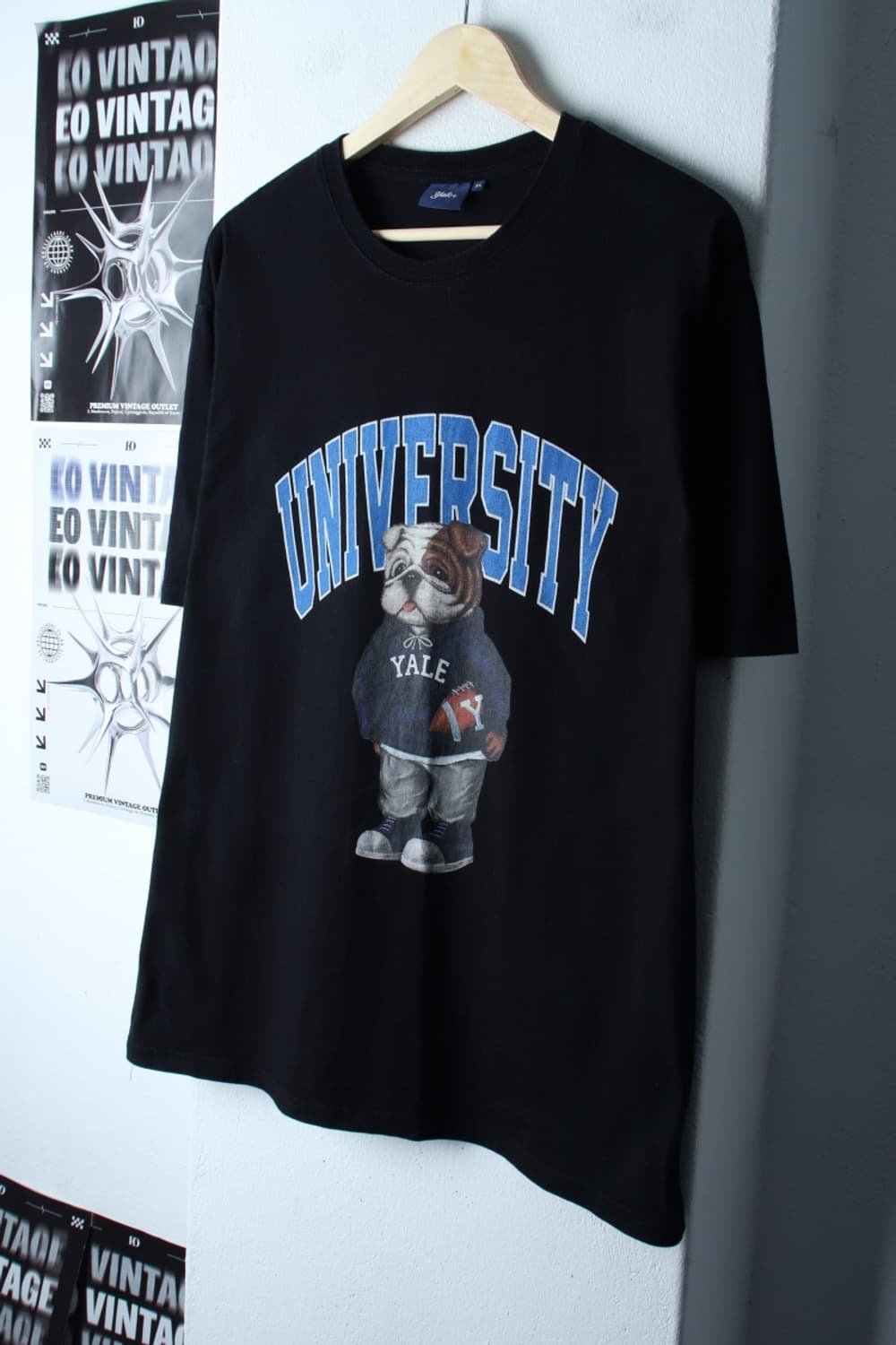 (XL-3XL) 예일 반팔 티셔츠 빅사이즈 불독 올드스쿨-H30852 상품이미지1