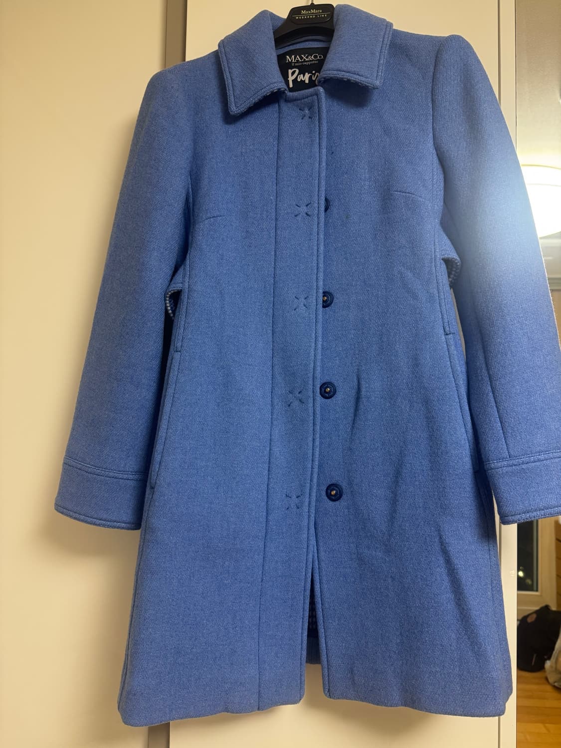 막스마라 막스앤코 파리 하늘색 코트 상품이미지8