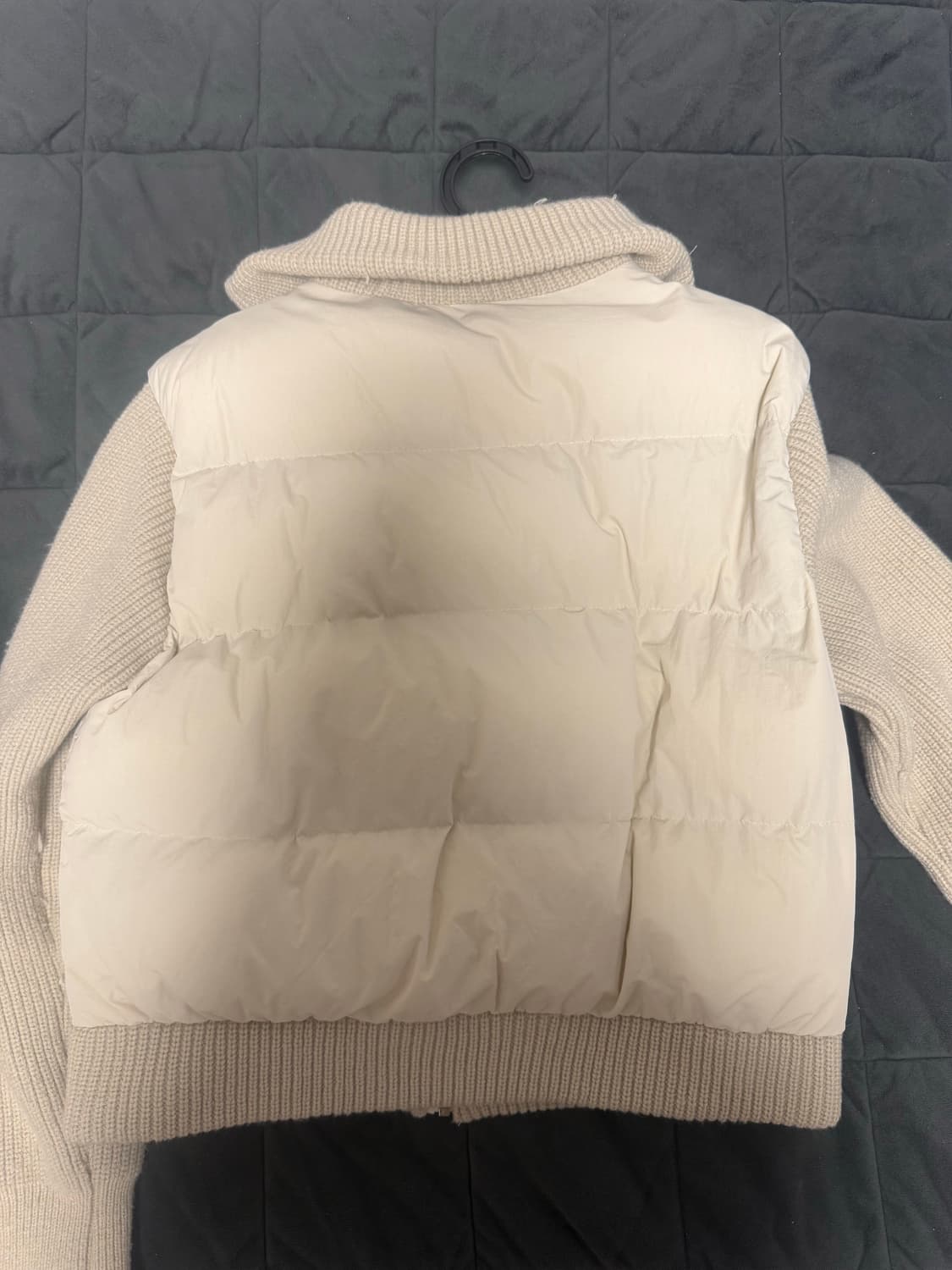 아이보리 니트 조끼 패딩 상품이미지3