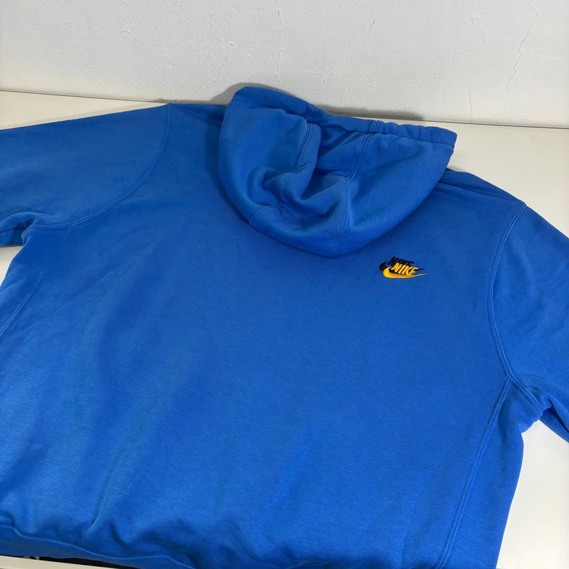 XXL 나이키 블루 멀티로고 오버핏 면 후드티 상품이미지4