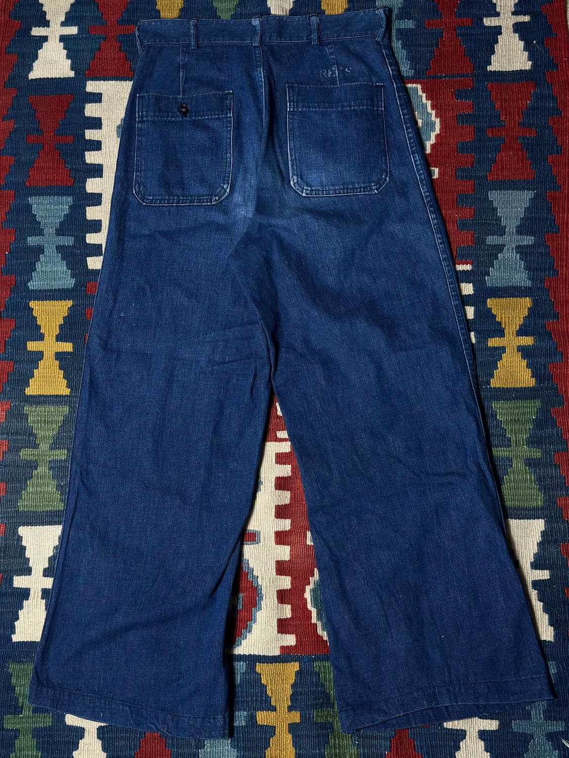 50s us navy 빈티지 해군 벨바텀 데님팬츠 셀비지 29 상품이미지4