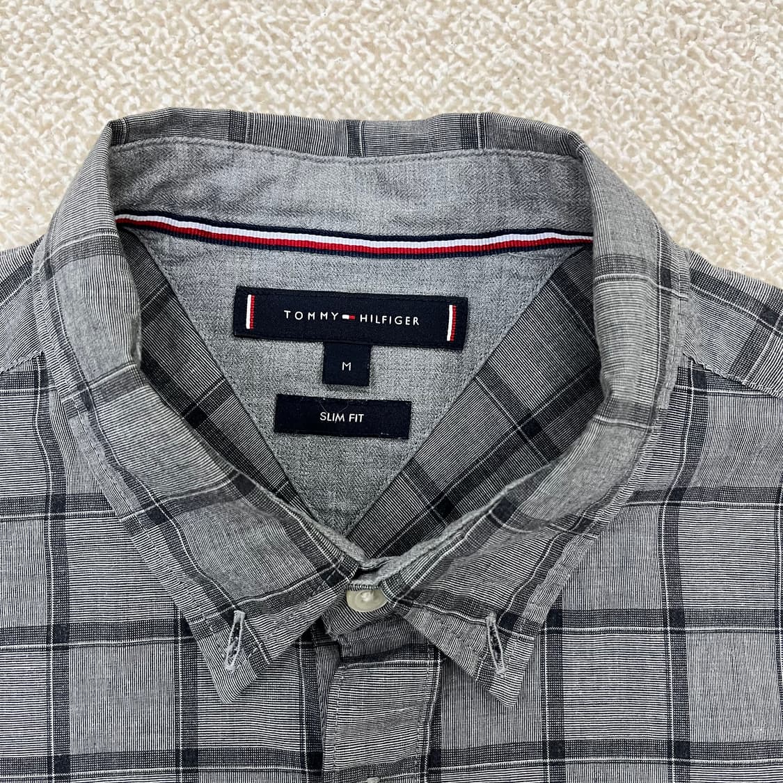 [M] 타미힐피거 슬림핏 격자 체크 셔츠 남방 3949 상품이미지6
