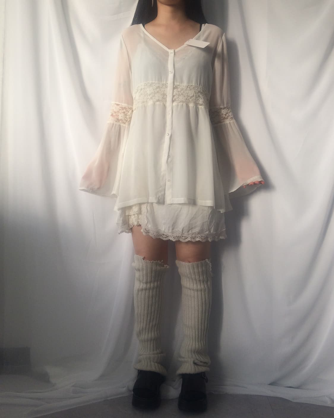 Lace point cardigan 상품이미지6